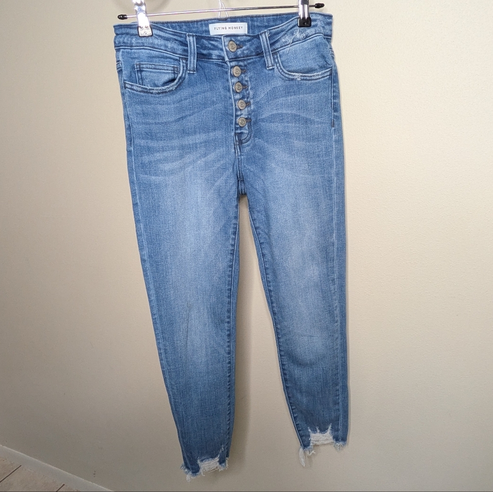 Flying Monkey Light Blue Ankle Jeans